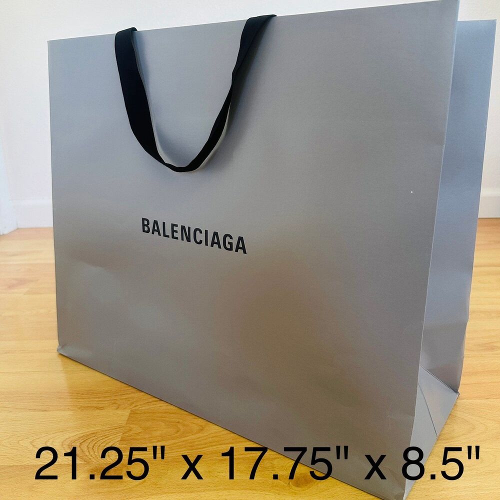 Balenciaga Paper Shopping Bag - grey extra large, 21.25" x 17.75" x 8.5"